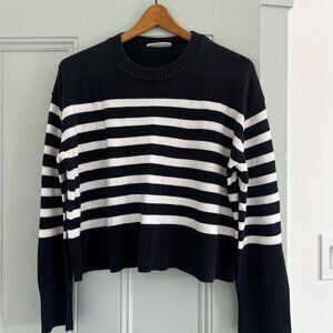 Everlane cropped striped sweater